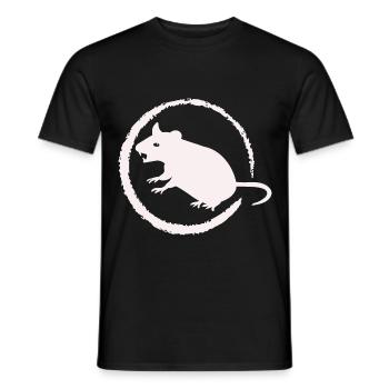 rat dangereux - rongeur - T-shirt homme - noir - Devant - AI Model Male 178 light (178cm)