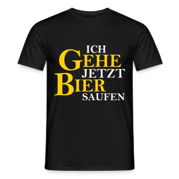Bier Saufen Biertrinker Bierliebhaber Party Saufen - Männer T-Shirt - Schwarz - Vorne - AI Model Male 178 light (178cm)