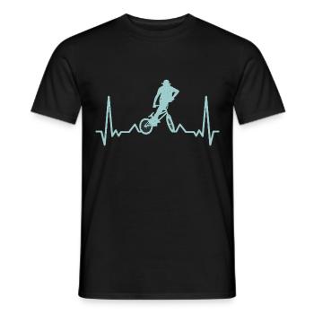 Retro BMX Heartbeat - T-shirt homme - noir - Devant - AI Model Male 178 light (178cm)