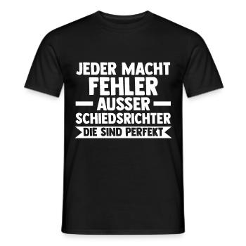 Schiri Unparteiischer Fußball Schiedsrichter - Männer T-Shirt - Schwarz - Vorne - AI Model Male 178 light (178cm)