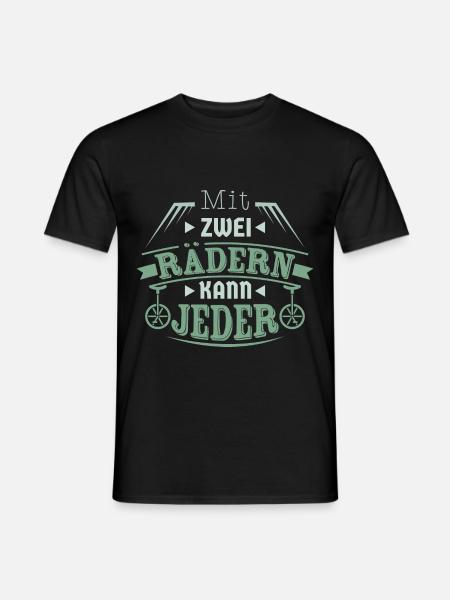 Einradfahrer fahren Einrad auf Unicycle - Männer T-Shirt - Schwarz