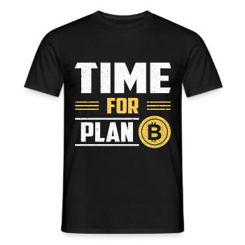 Bitcoin Crypto Blockchain cryptomonnaie BTC - T-shirt homme - noir - Devant - AI Model Male 178 light (178cm)
