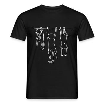 Chats Cat Stubentiger Chemises - T-shirt homme - noir - Devant - AI Model Male 178 light (178cm)