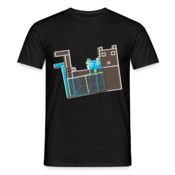 CHAT CINQ - T-shirt homme - noir - Devant - AI Model Male 178 light (178cm)