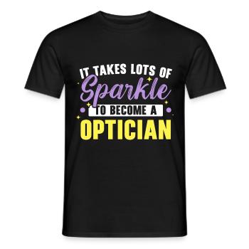 Il faut beaucoup de brillance pour être opticien - T-shirt homme - noir - Devant - AI Model Male 178 light (178cm)