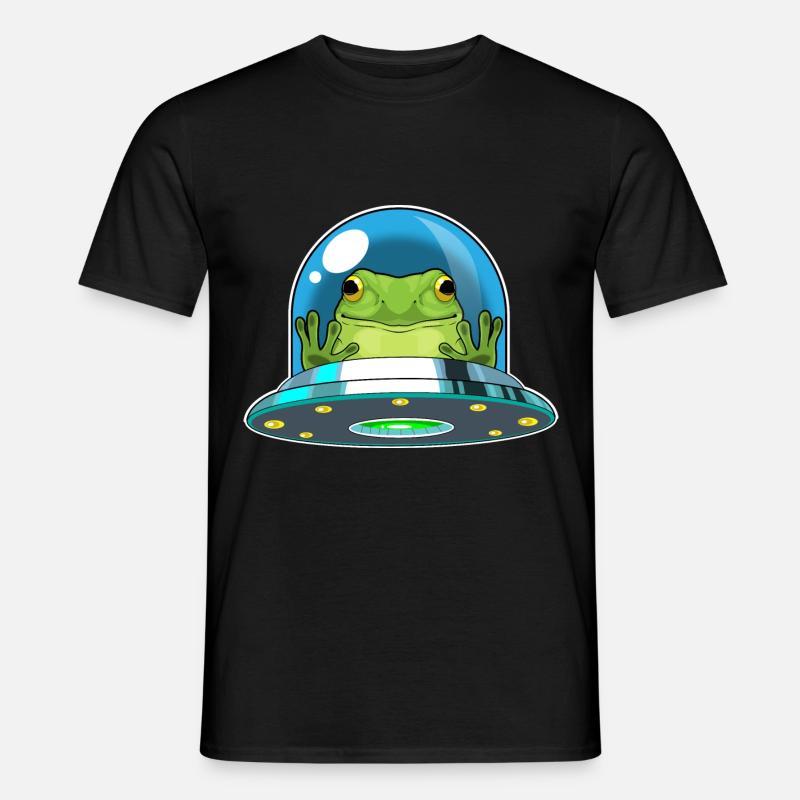 Frog Spaceship Space - Men's T-Shirt - black
