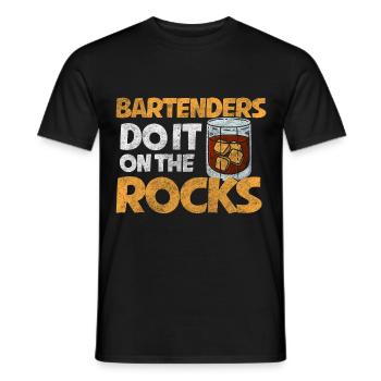 Bar Kellner Getränk Humor - Männer T-Shirt - Schwarz - Vorne - AI Model Male 178 light (178cm)