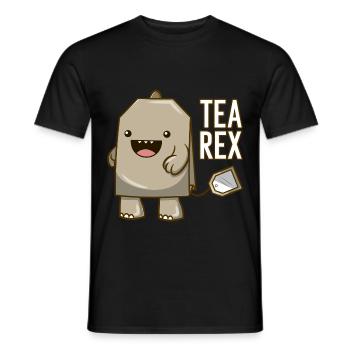 Tea Rex - Männer T-Shirt - Schwarz - Vorne - AI Model Male 178 light (178cm)
