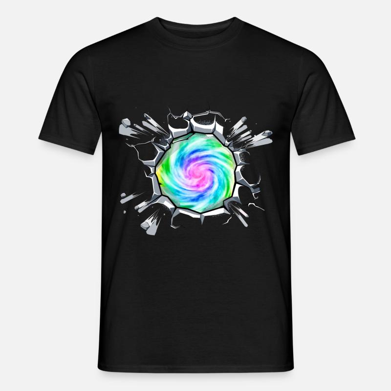 Portal Parallelwelt Universum Comic - Männer T-Shirt - Schwarz