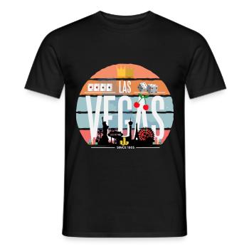 Las Vegas - T-shirt homme - noir - Devant - AI Model Male 178 light (178cm)