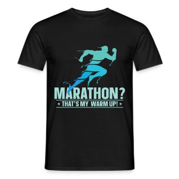 Marathon Marathon Marathon Runner Cadeau - T-shirt homme - noir - Devant - AI Model Male 178 light (178cm)