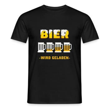 Bier Wird Geladen Lustiges Motiv - Männer T-Shirt - Schwarz - Vorne - AI Model Male 178 light (178cm)