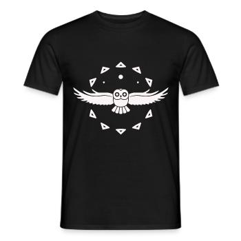 Hibou - Oiseau - Conservation de la nature - Amoureux des animaux - T-shirt homme - noir - Devant - AI Model Male 178 light (178cm)