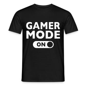 Gamer - Game Mode On - Männer T-Shirt - Schwarz - Vorne - AI Model Male 178 light (178cm)