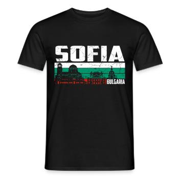 Sofia Bulgarie - T-shirt homme - noir - Devant - AI Model Male 178 light (178cm)