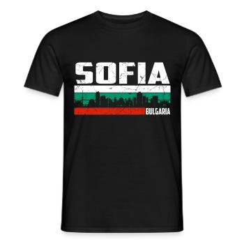 Sofia Bulgarie - T-shirt homme - noir - Devant - AI Model Male 178 light (178cm)
