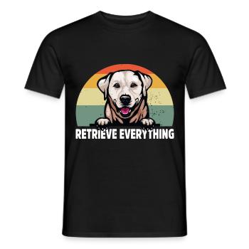 Labrador Geschenkidee für Labrador Retriever Hund - Männer T-Shirt - Schwarz - Vorne - AI Model Male 178 light (178cm)