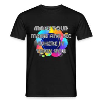 Faites votre marque et voyez où cela vous mèneChilds - T-shirt homme - noir - Devant - AI Model Male 178 light (178cm)