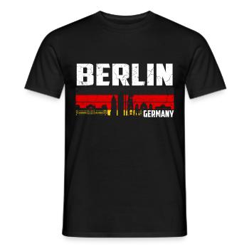 Berlin City Home Germany - Men's T-Shirt - black - Front - AI Model Male 178 light (178cm)