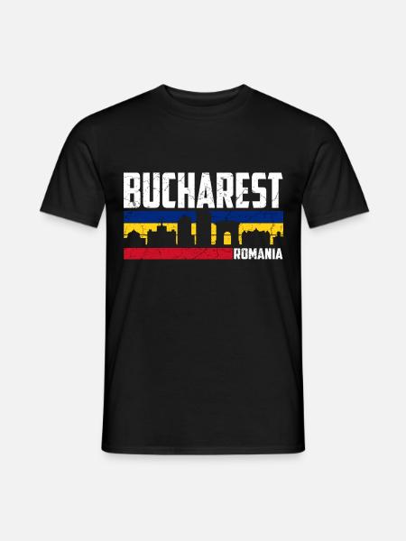 Bukarest Rumänien Bucharest Stadt - Männer T-Shirt - Schwarz