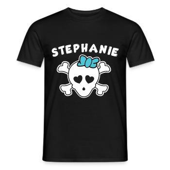 Pirate Stephanie Design pour les filles et les femmes - T-shirt homme - noir - Devant - AI Model Male 178 light (178cm)