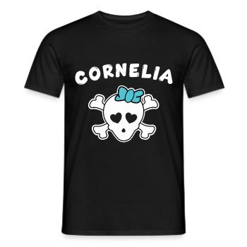 Piratin Cornelia Design für Mädchen und Frauen - Männer T-Shirt - Schwarz - Vorne - AI Model Male 178 light (178cm)