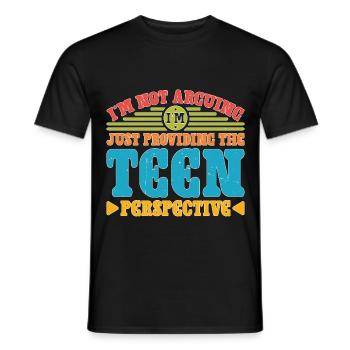 I'm Just Providing The Teen Perspective 2 - Männer T-Shirt - Schwarz - Vorne - AI Model Male 178 light (178cm)