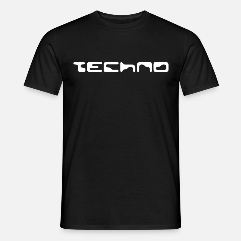 Conception de logo techno - T-shirt homme - noir