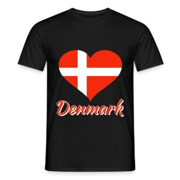 Danemark - T-shirt homme - noir - Devant - AI Model Male 178 light (178cm)