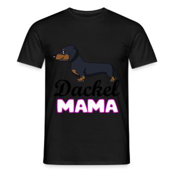 Dackel Mama - Männer T-Shirt - Schwarz - Vorne - AI Model Male 178 light (178cm)