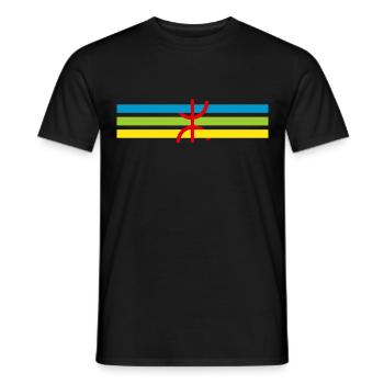 Amazigh Flag - Men's T-Shirt - black - Front - AI Model Male 178 light (178cm)