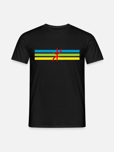 Drapeau Amazigh - T-shirt homme - noir