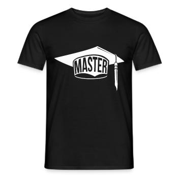 Master Abschluss Geschenk Spruch Master Hut - Männer T-Shirt - Schwarz - Vorne - AI Model Male 178 light (178cm)