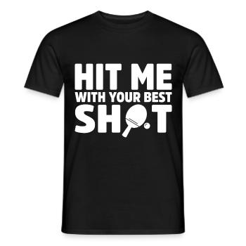 Tischtennisspieler Geschenk Ping Pong Tischtennis - Männer T-Shirt - Schwarz - Vorne - AI Model Male 178 light (178cm)