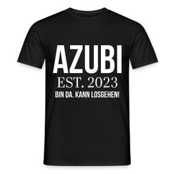 Azubi Geschenk Ausbildung 2023 Lehrling Spruch - Männer T-Shirt - Schwarz - Vorne - AI Model Male 178 light (178cm)