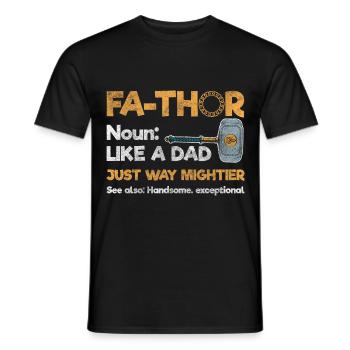 Mythologie du marteau Thor - T-shirt homme - noir - Devant - AI Model Male 178 light (178cm)