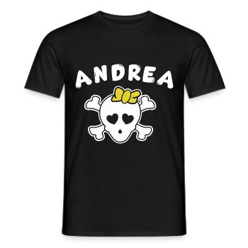 Piratin Andrea Design für Mädchen und Frauen - Männer T-Shirt - Schwarz - Vorne - AI Model Male 178 light (178cm)