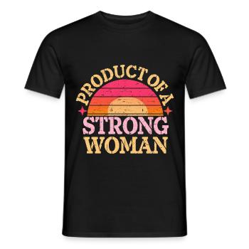 Product Of A Strong Woman 15 - Männer T-Shirt - Schwarz - Vorne - AI Model Male 178 light (178cm)