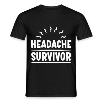 Headache Survivor 2 - Männer T-Shirt - Schwarz - Vorne - AI Model Male 178 light (178cm)