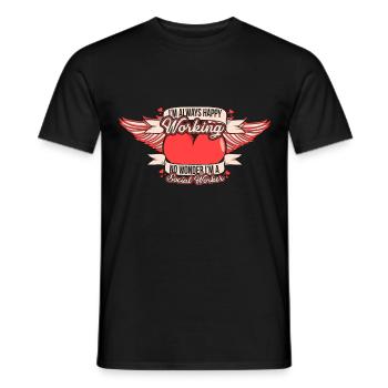 Sozialarbeiter Herz Damen Herren Soziale Arbeit - Männer T-Shirt - Schwarz - Vorne - AI Model Male 178 light (178cm)