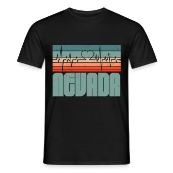 Rétro Nevada États-Unis État d’Amérique Nevadan Carson City - T-shirt homme - noir - Devant - AI Model Male 178 light (178cm)