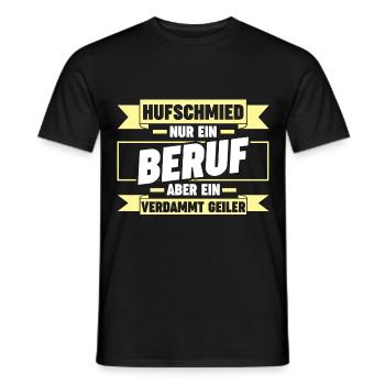 Hufbeschlagschmied Pferdeschmied Hufschmied - Männer T-Shirt - Schwarz - Vorne - AI Model Male 178 light (178cm)