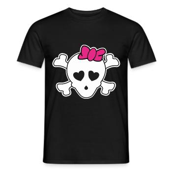 Das coole Totenschädel Design für die Piratin - Männer T-Shirt - Schwarz - Vorne - AI Model Male 178 light (178cm)