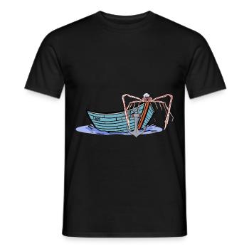 maritime sailor boat sailor Moin ahoy crab - Men's T-Shirt - black - Front - AI Model Male 178 light (178cm)
