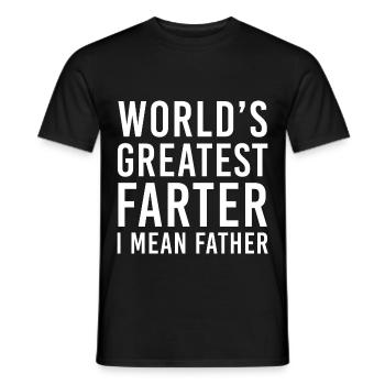 Father Father's Day Gift Funny saying Daddy joke - Men's T-Shirt - black - Front - AI Model Male 178 light (178cm)