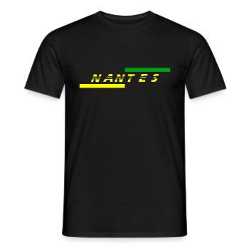 Nantes - Männer T-Shirt - Schwarz - Vorne - AI Model Male 178 light (178cm)