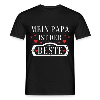 Mein Papa ist der Beste Papaliebe Vatertag - Männer T-Shirt - Schwarz - Vorne - AI Model Male 178 light (178cm)