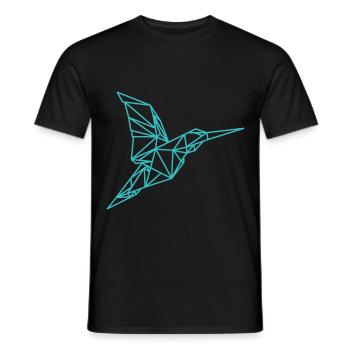 Ligne géométrique Vogel - T-shirt homme - noir - Devant - AI Model Male 178 light (178cm)
