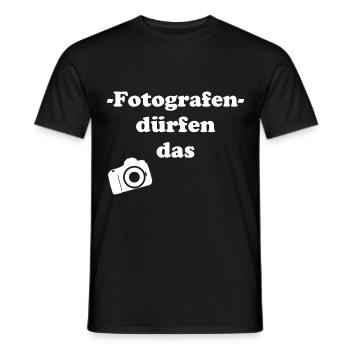 Fotografen dürfen das - Männer T-Shirt - Schwarz - Vorne - AI Model Male 178 light (178cm)