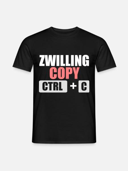 Zwillingsgeschwister Zwilling Zwillinge - Männer T-Shirt - Schwarz
